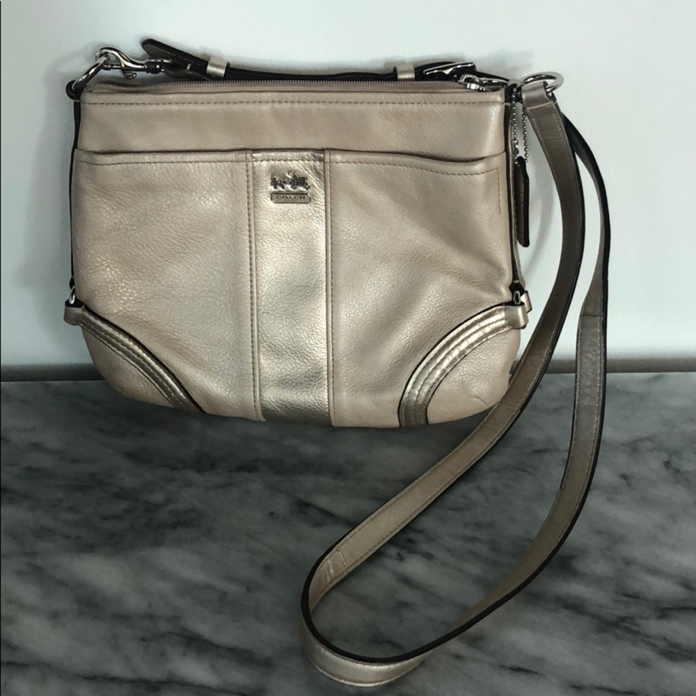 Coach cream/champagne cross body bag